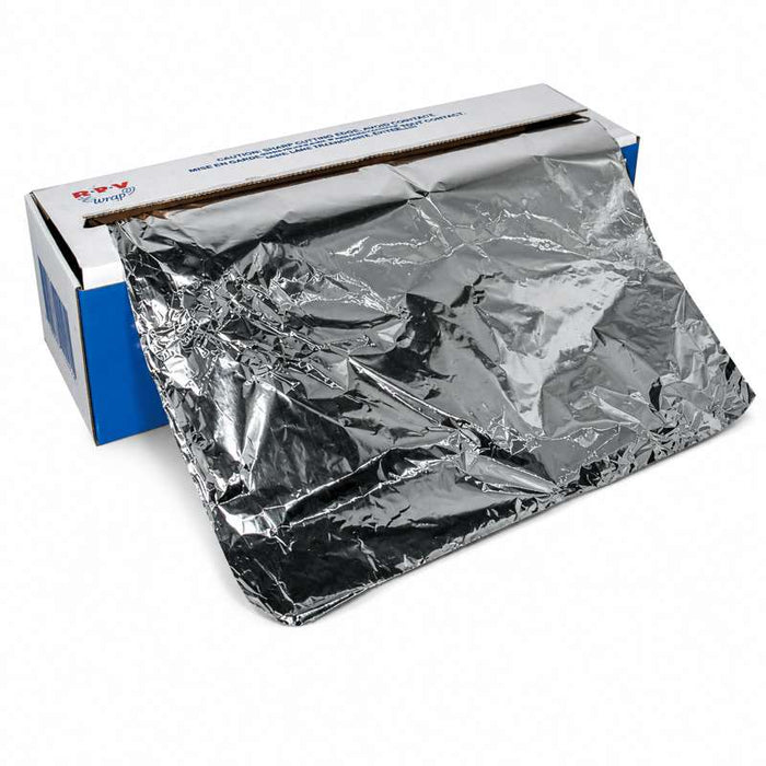 Film aluminium 10 microns en rouleau avec boîte distributrice 450mm x 200m - 1Pcs