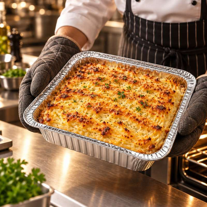 Barquette aluminium gastronorme 1/2 rectangulaire 322x260mm H58mm 3000ml - 400Pcs