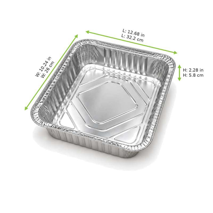 Barquette aluminium gastronorme 1/2 rectangulaire 322x260mm H58mm 3000ml - 400Pcs