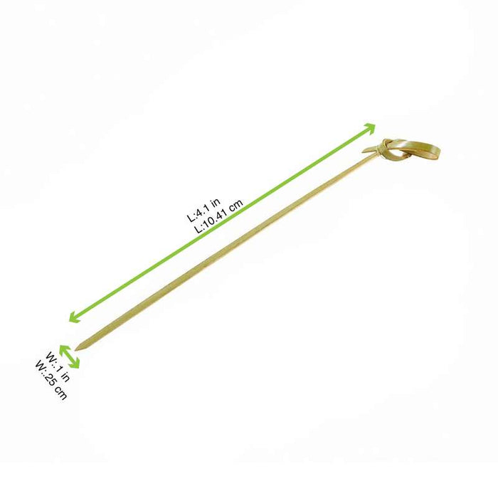 Pique bambou Noshi avec extrémités en pointe et en boucle  H105mm - 2000Pcs