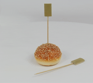 Pique bambou avec une extrémité en bloc en bambou  H150mm - 480Pcs