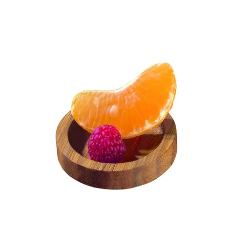 Assiette ronde bicolore en bambou "Cheng"   H11mm-144Pcs