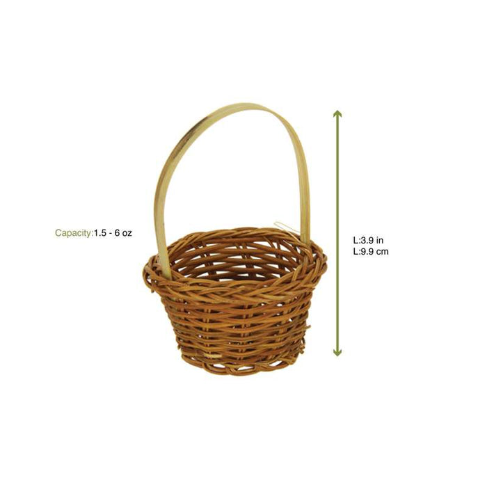 Mini panier osier à anse "Chiang"  H100mm - 300Pcs