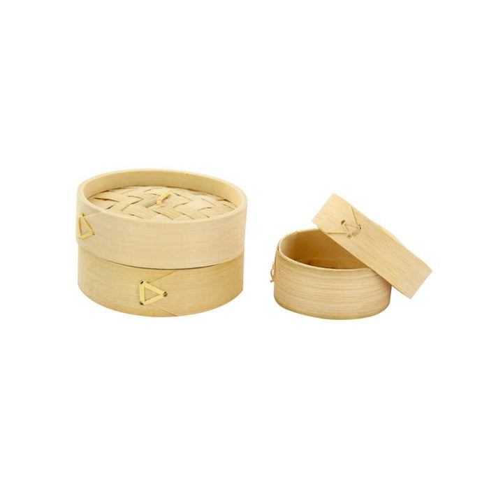 Mini cuiseur vapeur bambou avec couvercle   H60mm-100Pcs
