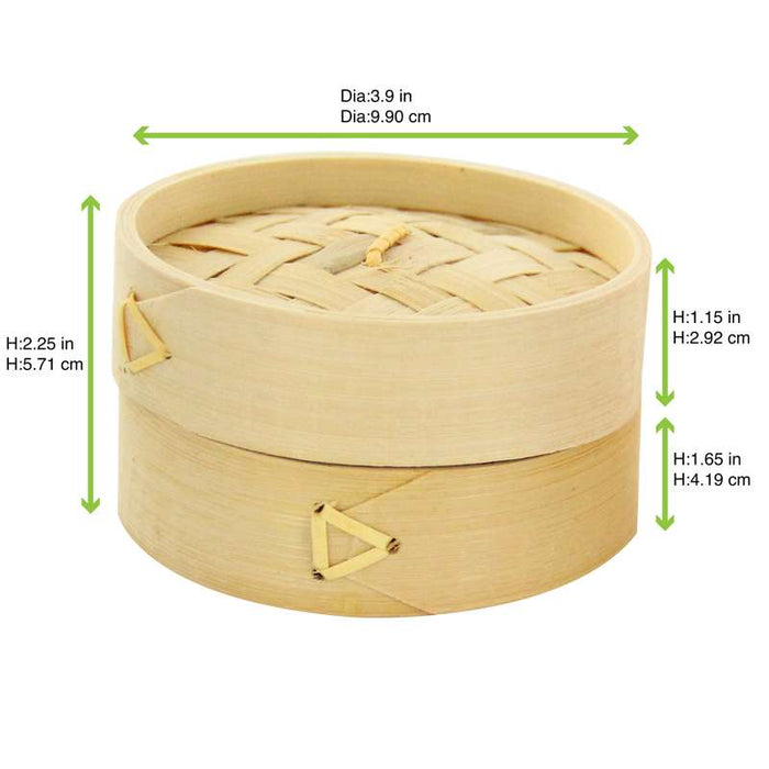 Mini cuiseur vapeur bambou avec couvercle   H60mm-100Pcs