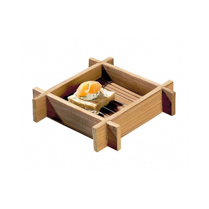 Mini plateau bambou carré "Hanako"  120x120mm H24mm-200Pcs