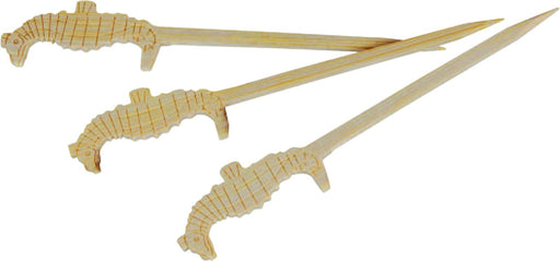 Pique bambou Tokai avec une extrémité décor hippocampe  H90mm - 2000Pcs