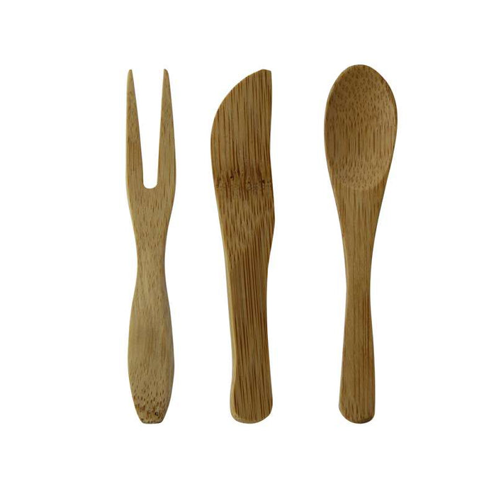 Mini fourchette "Kamala" en bambou 90mm - 500Pcs