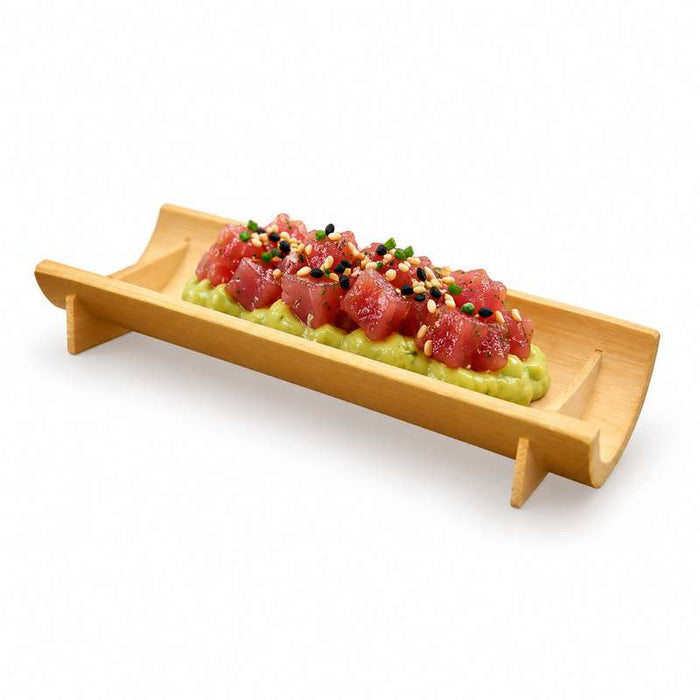 Assiette socle demi-bambou Nagano 100x55mm H25mm-200Pcs