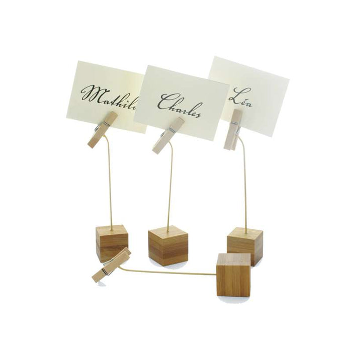Porte-étiquette "Nak" à socle bambou 25x25mm H120mm - 144Pcs