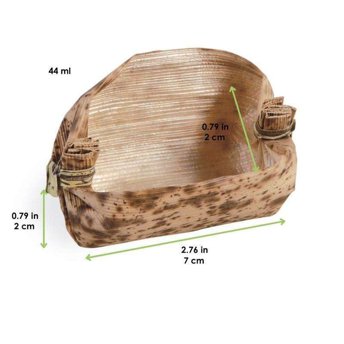 Panier ovale en feuille de bambou "Mito" 70x20mm H20mm 44ml-500Pcs