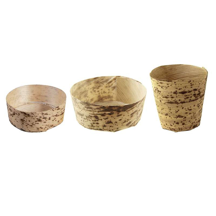 Panier rond en feuille de bambou Anno  H28mm 80ml-1000Pcs