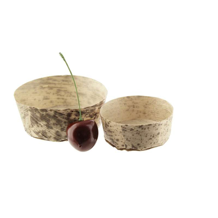 Panier rond en feuille de bambou Anno  H28mm 80ml-1000Pcs