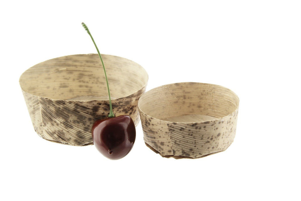 Panier rond en feuille de bambou Anno  H28mm 80ml-1000Pcs