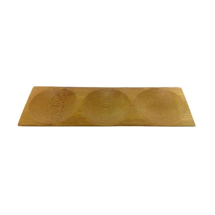 Assiette bambou 3 compartiments "Patong"  180x60mm H10mm-96Pcs