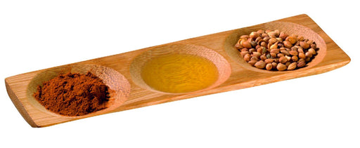 Assiette bambou 3 compartiments "Patong"  180x60mm H10mm-96Pcs