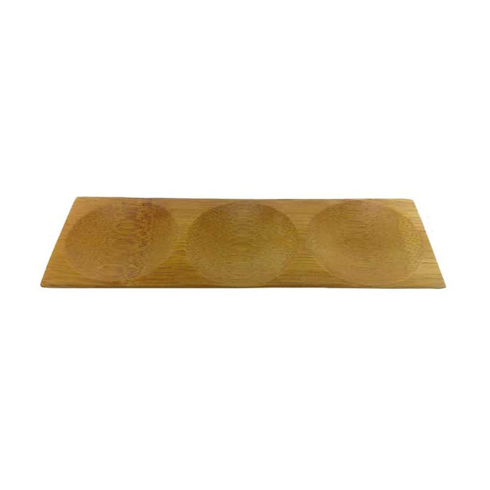 Assiette bambou 3 compartiments "Patong"  180x60mm H10mm-96Pcs