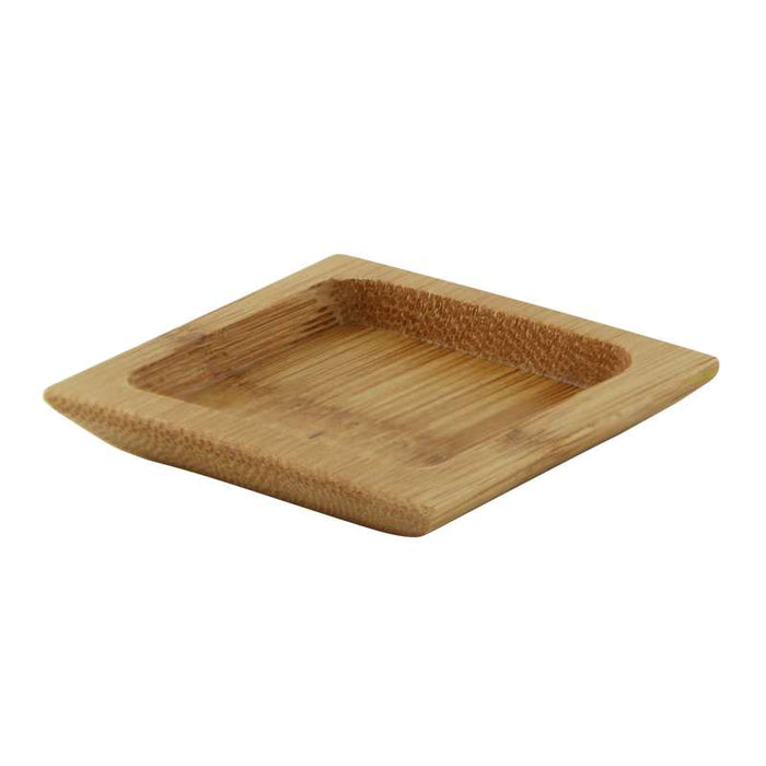 Mini assiette "Poda" carrée à rebords en bambou 60x60mm - 144Pcs