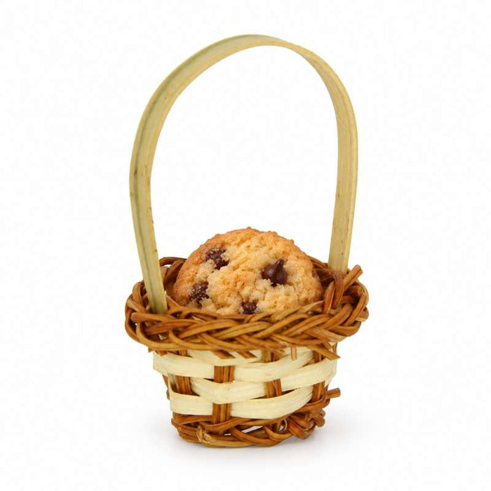Mini panier en osier "Rai" anse bicolore Ø45mm - 300Pcs