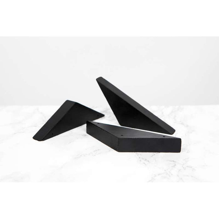Mini support en bambou noir forme triangle pour 3 piques 140x80mm H20mm - 10Pcs