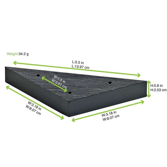 Mini support en bambou noir forme triangle pour 3 piques 140x80mm H20mm - 10Pcs