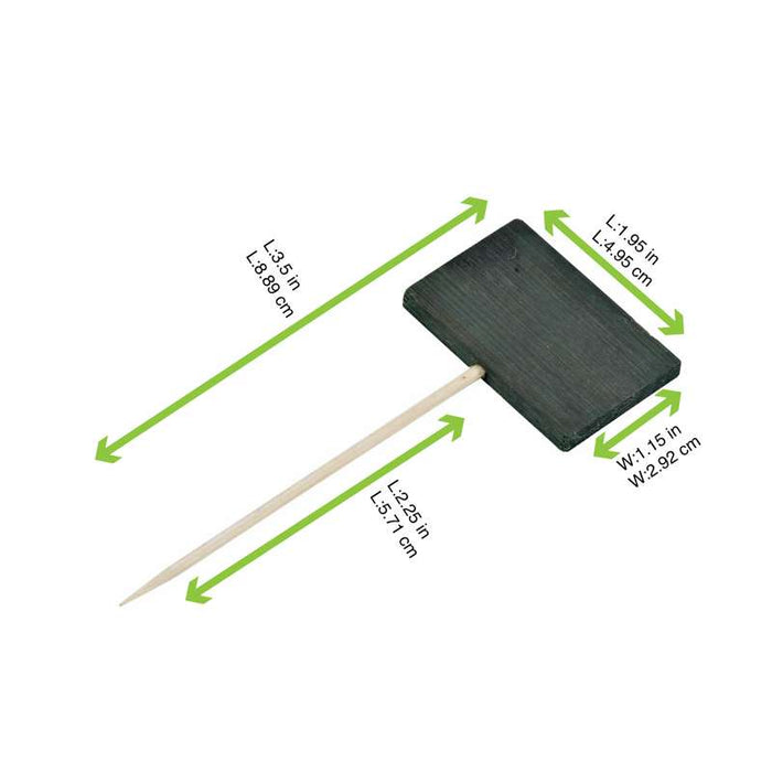 Pique bambou Tikon avec une extrémité panneau noir  H90mm - 400Pcs