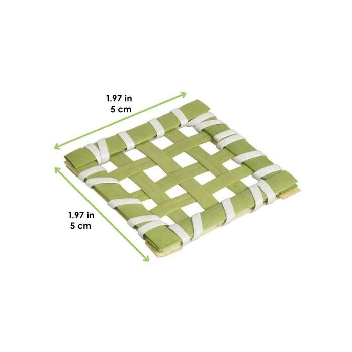 Carré bambou tressé "Ise" 50x50mm-200Pcs