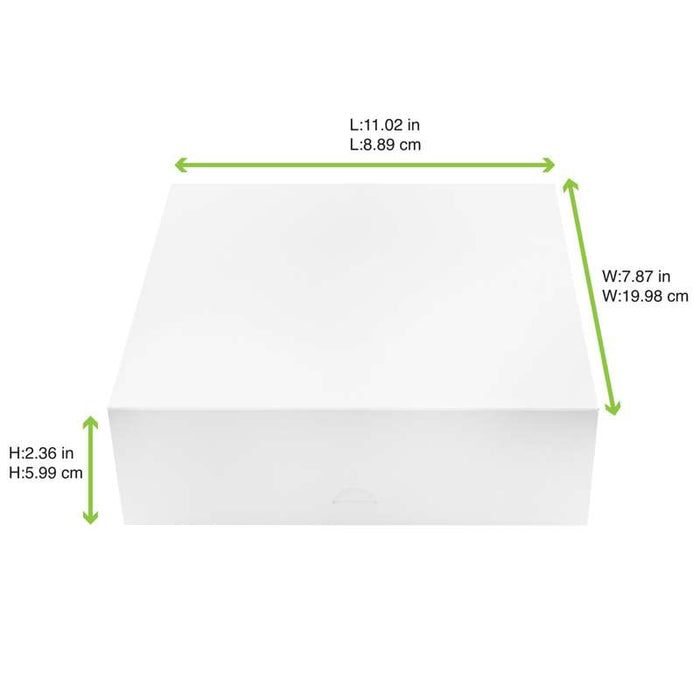 Boite plateau lunch carton blanc  280x260mm H80mm-25Pcs