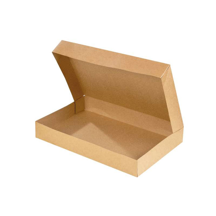 Boite plateau lunch carton brun  420x290mm H60mm-100Pcs