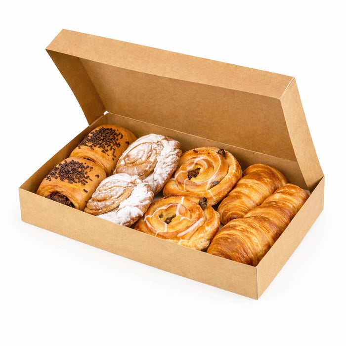 Boite plateau lunch carton brun  420x290mm H60mm-100Pcs