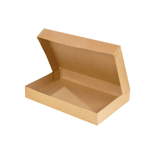 Boite plateau lunch carton brun  420x290mm H60mm-100Pcs