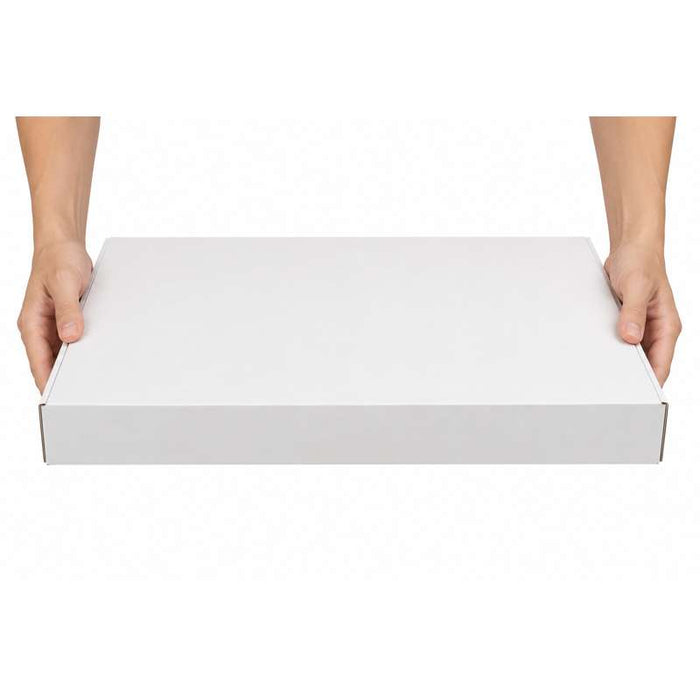 Plateau repas lunch en carton blanc 420x290mm H60mm - 25Pcs