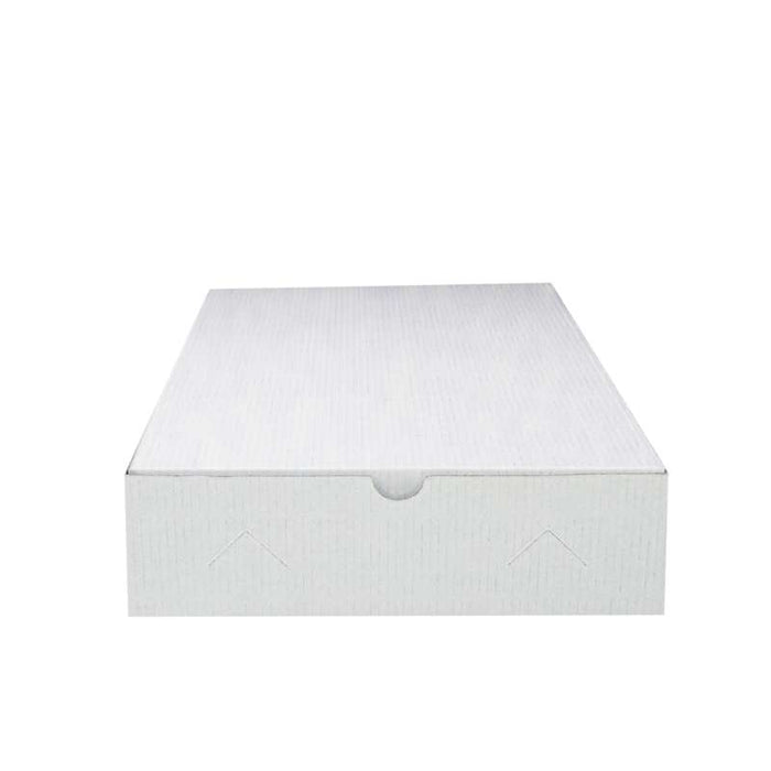 Boite traiteur lunch carton microcannelé blanc  280x190mm H60mm-25Pcs