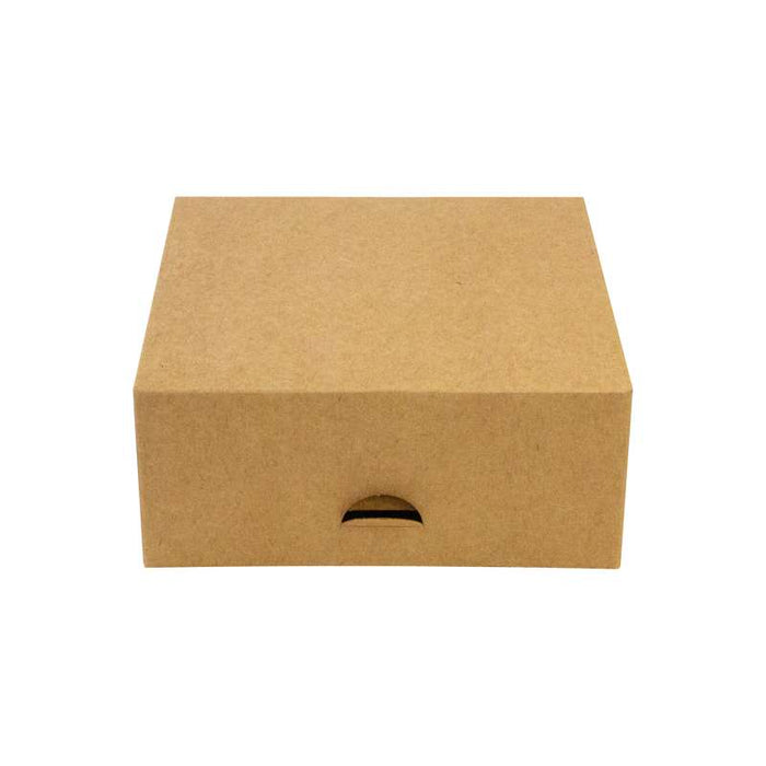 Boîte à pâtisserie en carton kraft brun 140x140mm H60mm - 50Pcs