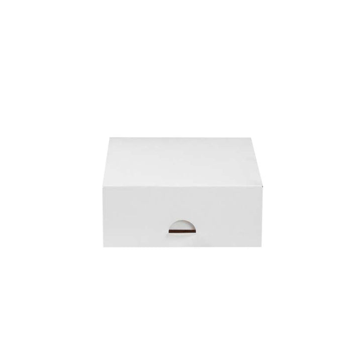 Boîte à pâtisserie carrée en carton blanc 143x143mm H60mm - 50Pcs