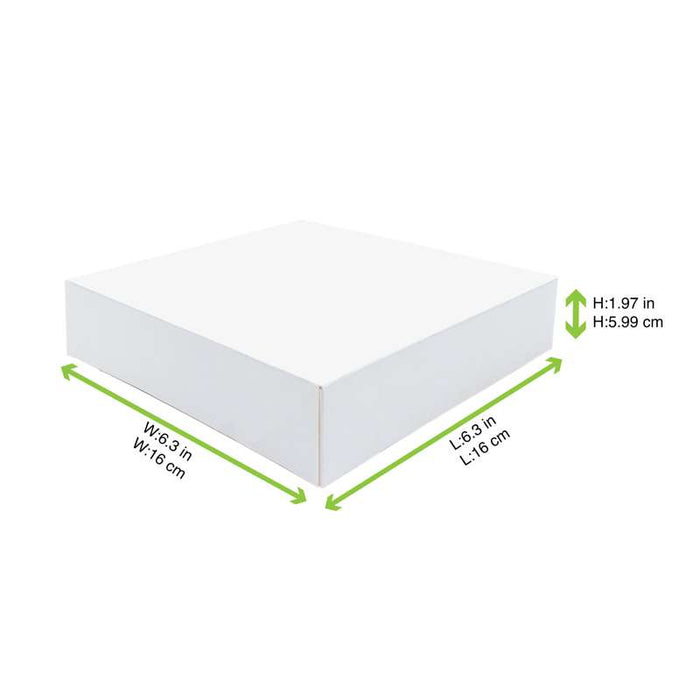 Boîte pâtissière carton blanche 160x160mm H50mm - 50Pcs