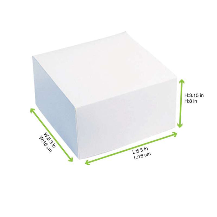 Boîte pâtissière carton blanche 160x160mm H80mm - 50Pcs