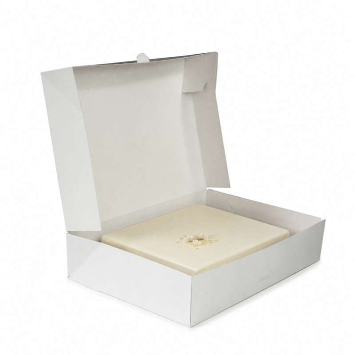 Boîte pâtissière carton blanche 180x180mm H100mm-50Pcs