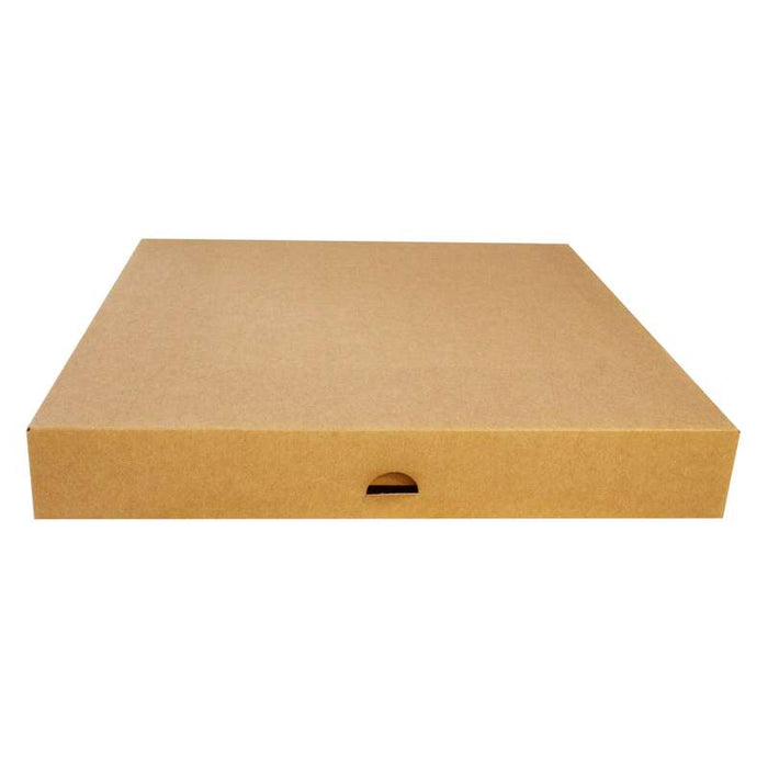 Boîte à pâtisserie carrée en carton kraft brun 320x320mm H50mm - 50Pcs