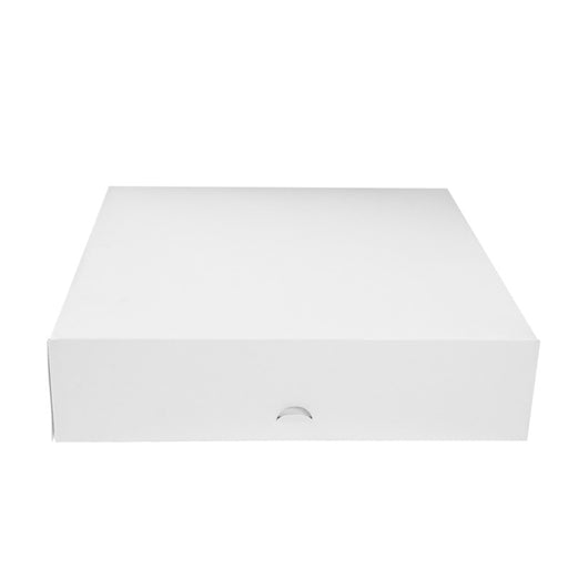 Boite pâtissière carton blanche  320x320mm H80mm - 50Pcs