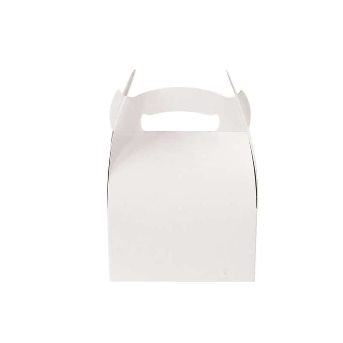 Boîte pâtissière carton blanche avec anse 110x110mm H153mm - 50Pcs