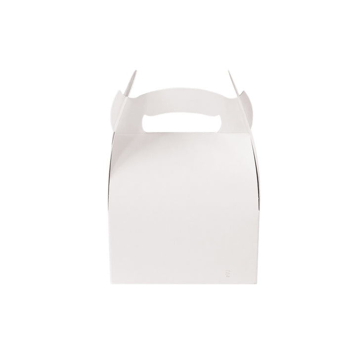 Boîte pâtissière carton blanche avec anse 110x110mm H153mm - 50Pcs