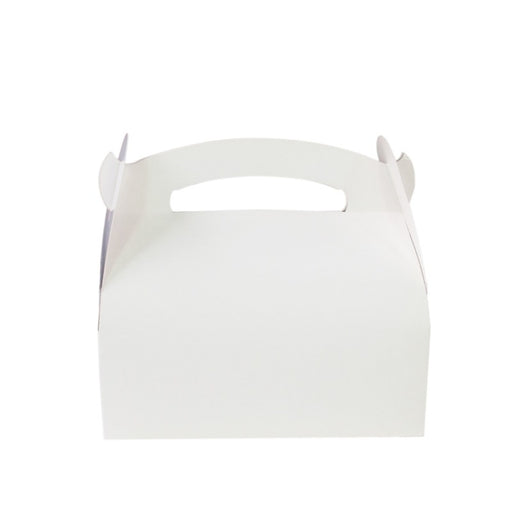 Boîte pâtissière carton blanche avec anse 180x100mm H115mm - 50Pcs