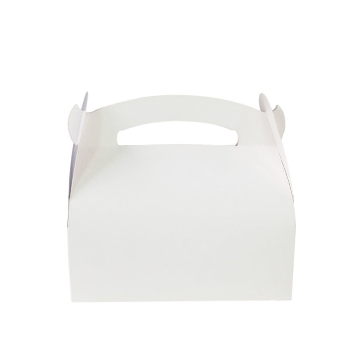 Boîte pâtissière carton blanche avec anse 180x100mm H115mm - 50Pcs