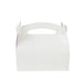 Boîte pâtissière carton blanche avec anse 180x100mm H115mm - 50Pcs