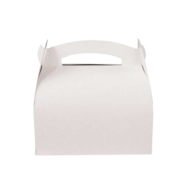 Boîte pâtissière carton blanche avec anse 180x160mm H160mm - 50Pcs