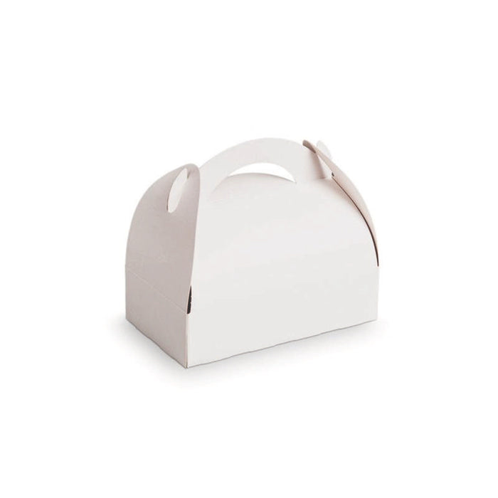 Boîte pâtissière carton blanche avec anse 200x200mm H115mm - 50Pcs