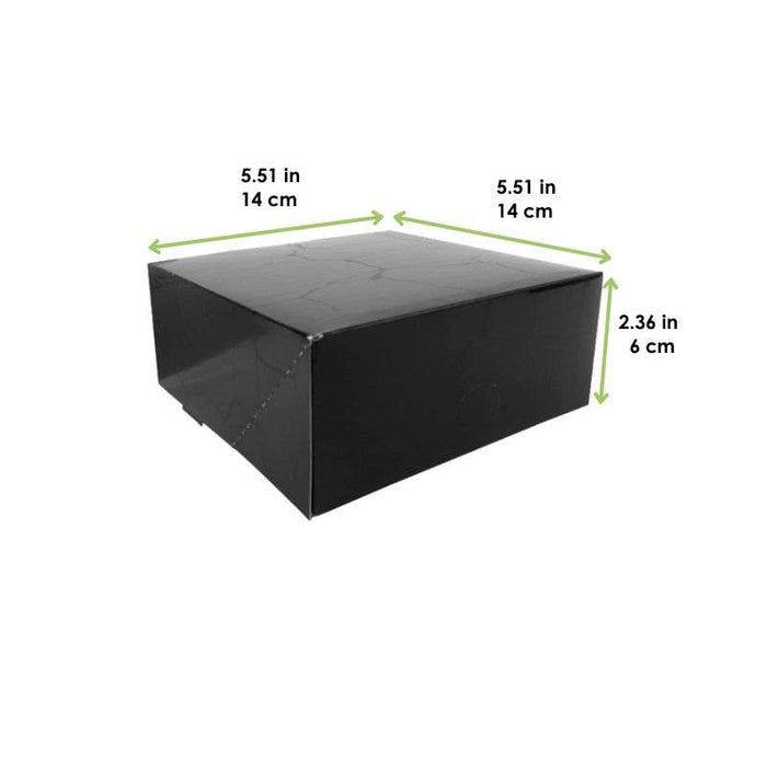Boite pâtissière carton noir  140x140mm H60mm - 50Pcs