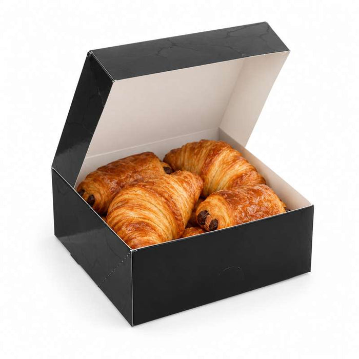 Boite pâtissière carton noir  140x140mm H60mm - 50Pcs