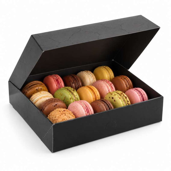 Boite pâtissière carton noir  230x230mm H50mm - 50Pcs